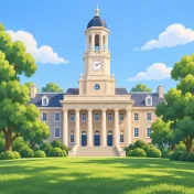 Illustration of Old Main at Penn State University Park
