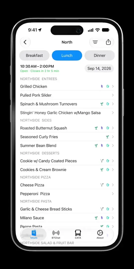 North Food District menu in Halls