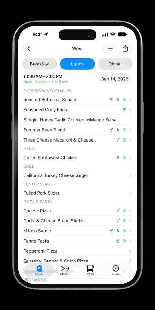 West Food District menu in Halls